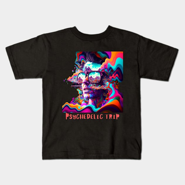 Psychedelic Journeys of the Third Order Kids T-Shirt by FrogandFog